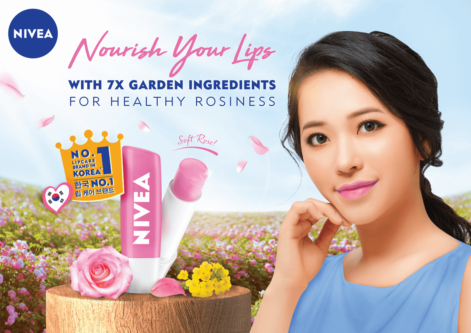 nivea nourish your lips key visual design